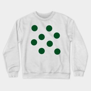 Green on Mint Polka Dots Crewneck Sweatshirt